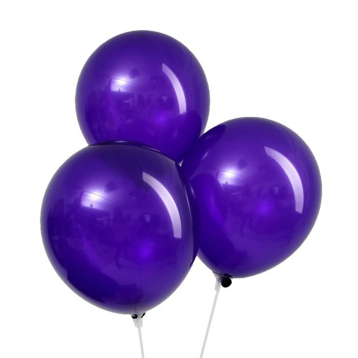 Шар воздушный 12", пастель, набор 100 шт., цвет фиолетовый #1