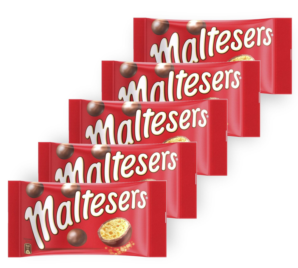 Драже Maltesers шоколадное с хрустящим центром, 37г х 5шт #1