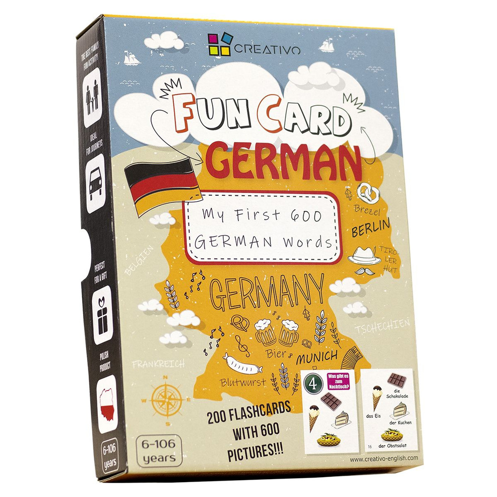 Настольная игра на немецком языке My First 600 German Words. Fun Card #1