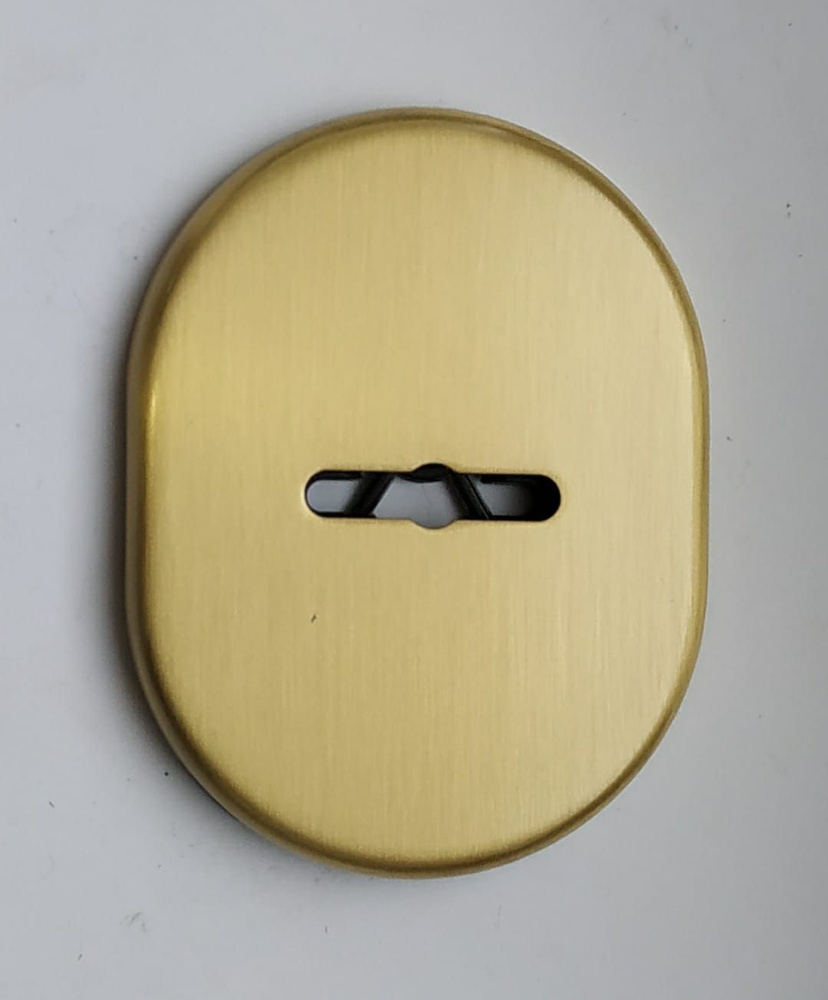 Декоративная накладка дверная на сувальдный замок Disec KT037 матовая латунь  #1