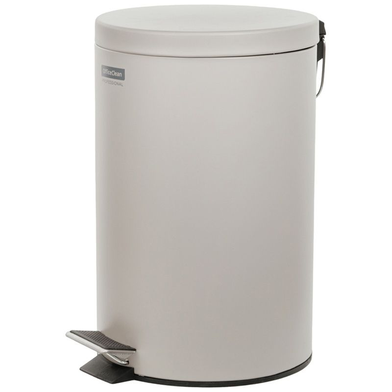 Ведро-контейнер для мусора OfficeClean (урна) Professional, 12 л, серое, матовое (305614)  #1