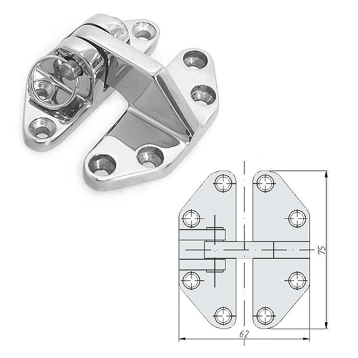 Петля разъемная 75х62 мм #1