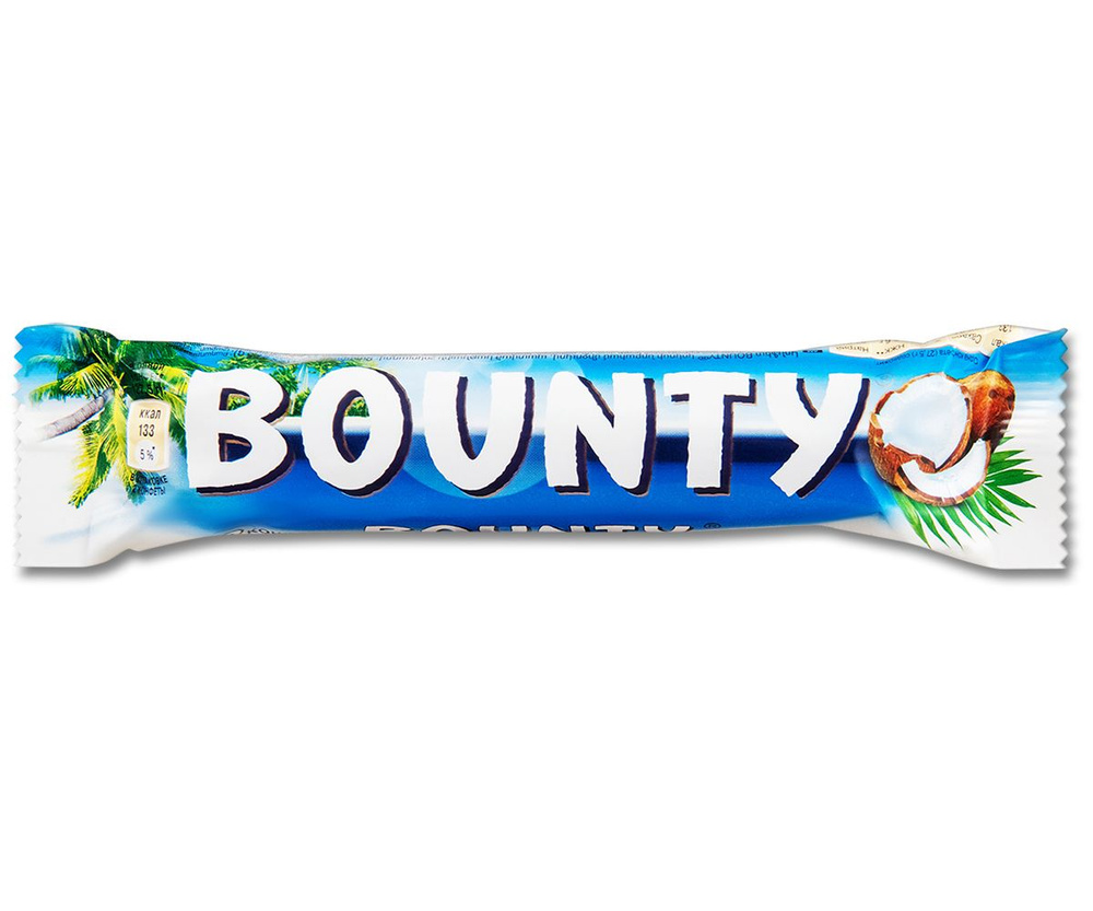 Шоколадный батончик Bounty (Баунти), 2 конфеты, 55 г, 1 шт. #1