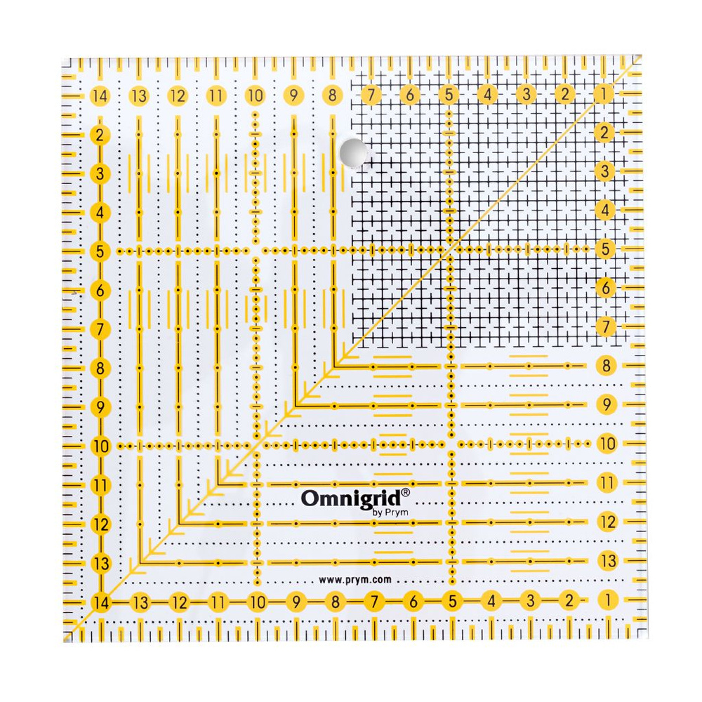 Линейка для пэчворка 15х15см #1