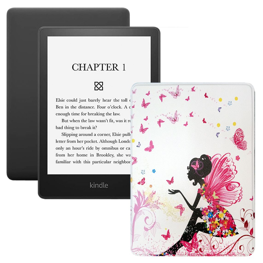 Amazon Kindle 6.8" Электронная книга PaperWhite 5 11-th gen 16Gb SO + обложка, белый, розовый  #1