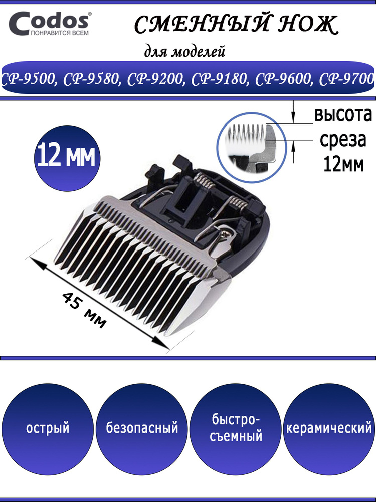 Нож нерегулируемый 12мм к Codos CP-9200, 9180, 9500, 9580, 9600, 9700 #1