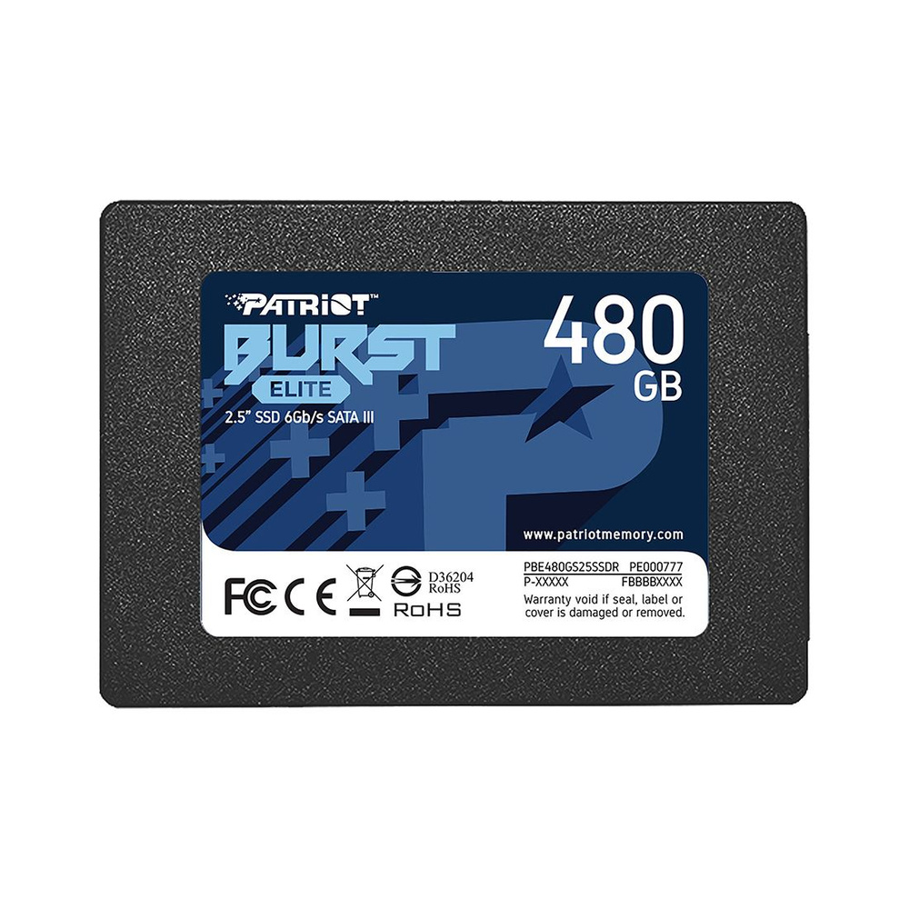 Patriot Memory Внутренний SSD-диск Твердотельный накопитель SSD Patriot Burst Elite 480GB SATA (Твердотельный #1