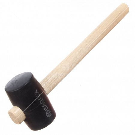 Киянка резиновая BARTEX / Бартекс с деревянной ручкой, 450г / молоток / столярный инструмент  #1