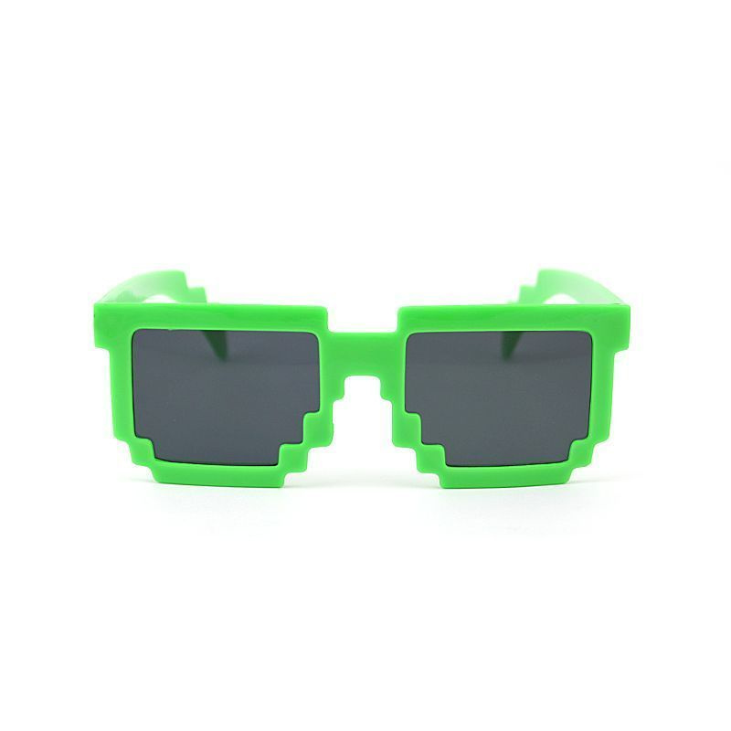 Карнавальные очки "Пиксели", зеленые #1