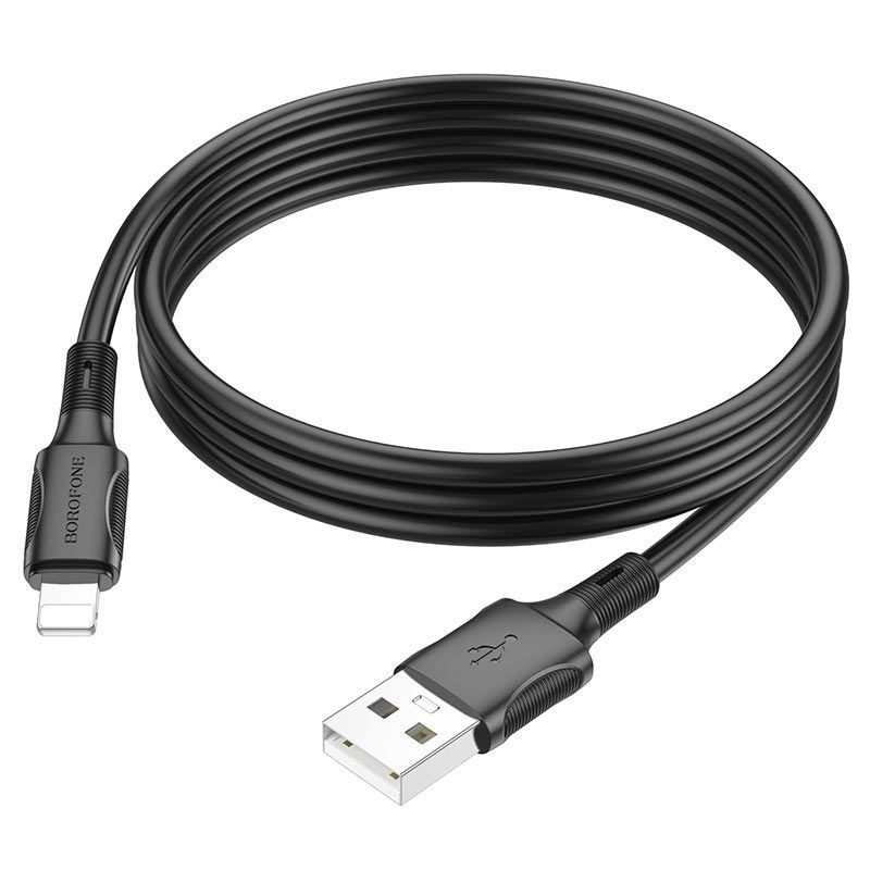 BOROFONE Кабель питания USB 2.0 Type-A/Apple Lightning, 1 м, черный #1