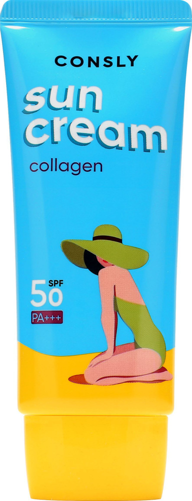 CONSLY Солнцезащитный Крем с Коллагеном SPF 50+/PA+++ для нормальной и сухой кожи / 50мл / Daily Protection #1