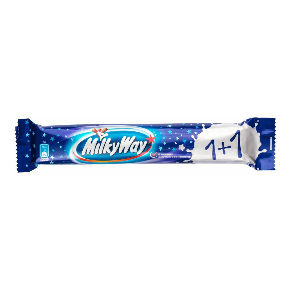 Шоколадный батончик Milky Way 1 + 1, комплект: 12 упаковок по 52 г  #1