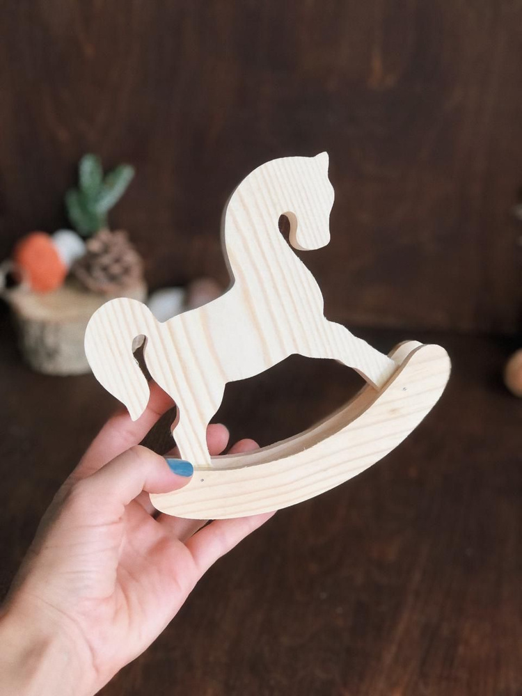 Сувенир деревянный лошадка качалка