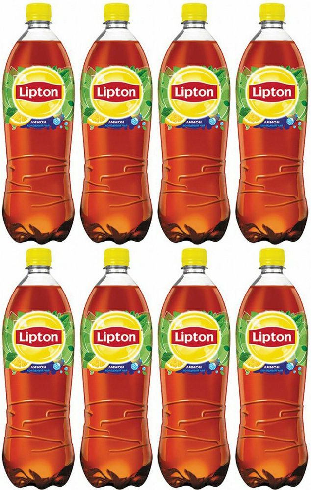 Холодный чай Lipton черный лимон, комплект: 8 упаковок по 1 л  #1