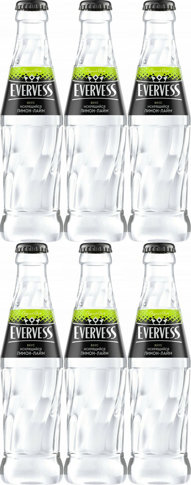 Газированный напиток Evervess лимон-лайм сильногазированный 0,25 л, комплект: 6 упаковок по 0.25 мл  #1