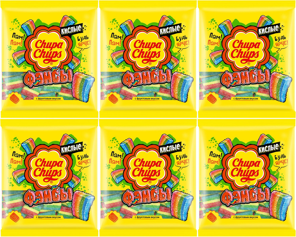 Мармелад Chupa Chups Мини Фансы жевательный, комплект: 6 упаковок по 150 г  #1
