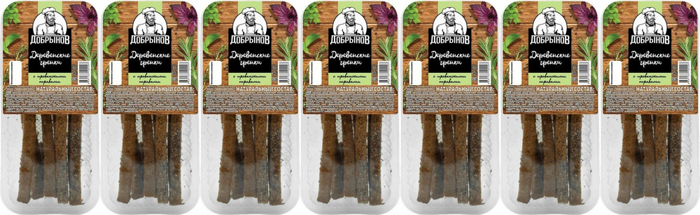 Гренки Деревенские гренки палочки с прованскими травами, комплект: 7 упаковок по 100 г  #1
