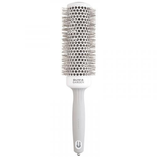 Термобрашинг Olivia Garden Expert Blowout Speed XL Wavy Bristles White & Grey ID2026 для волос, 45 мм #1
