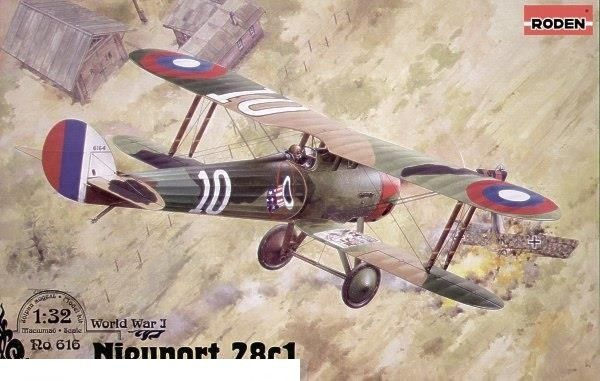 Сборная модель Roden Rod616 Самолёт Nieuport 28c #1