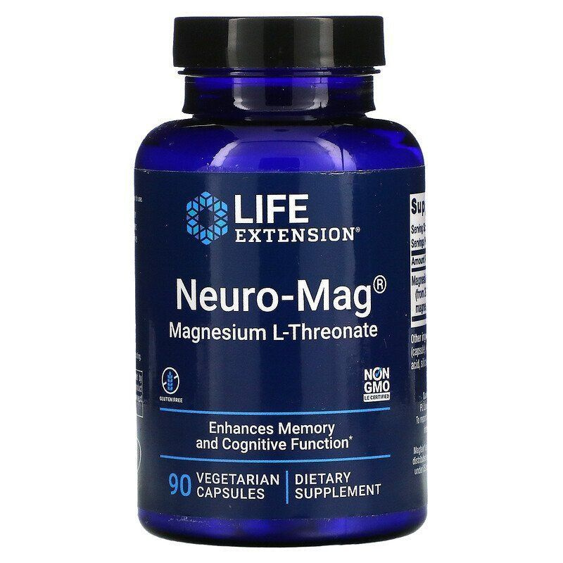 LIFE Extension Neuro-Mag Magnesium L-Threonate, Магний L-треонат 90 капсул #1