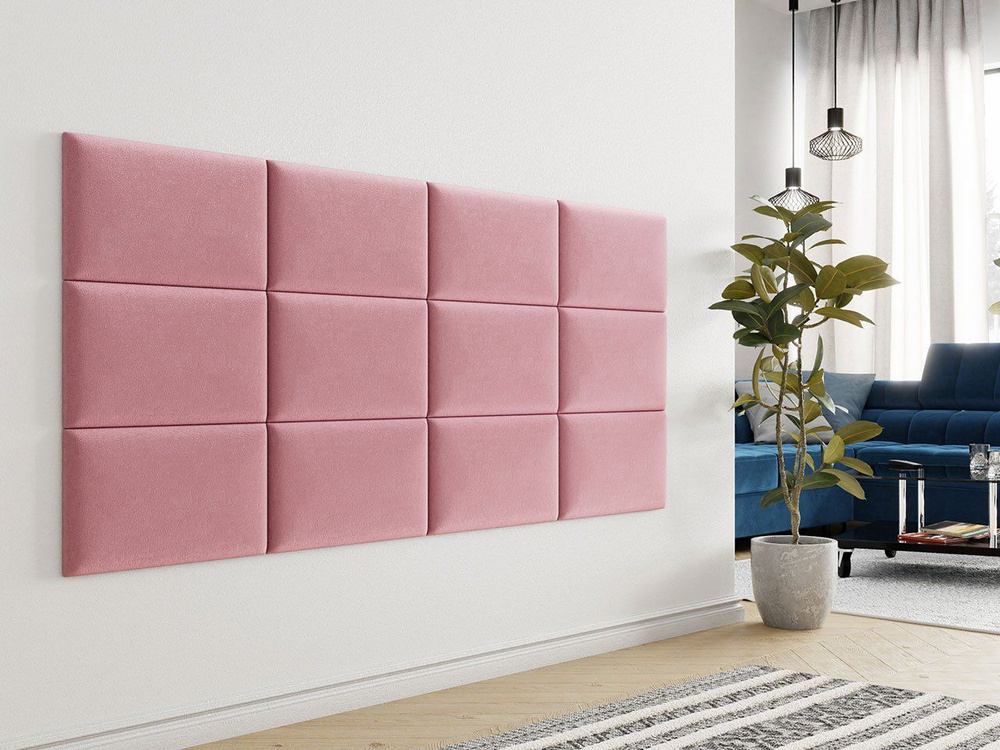 Мягкие стеновые панели Comfort pink 30х50 1шт 3см #1