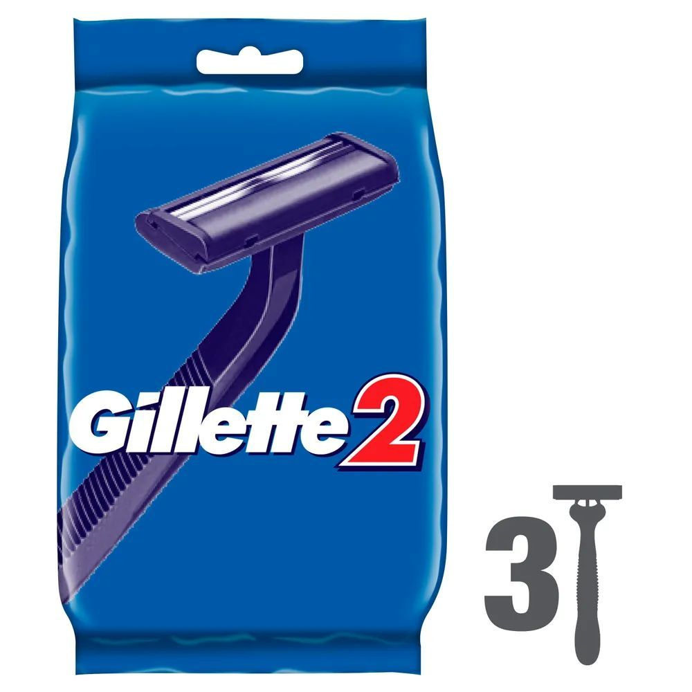 Gillette Одноразовые мужские бритвенные станки Gillette2, 3 шт #1