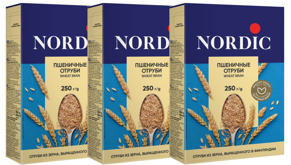 Nordic пшеничные отруби, 250г х 3шт #1