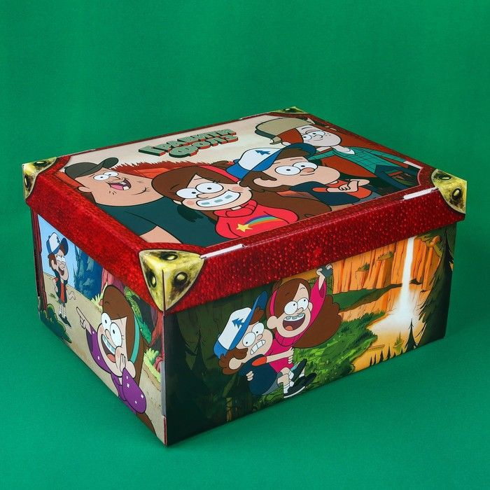 Коробка подарочная складная с крышкой, 31х25,5х16, Гравити Фолз  #1