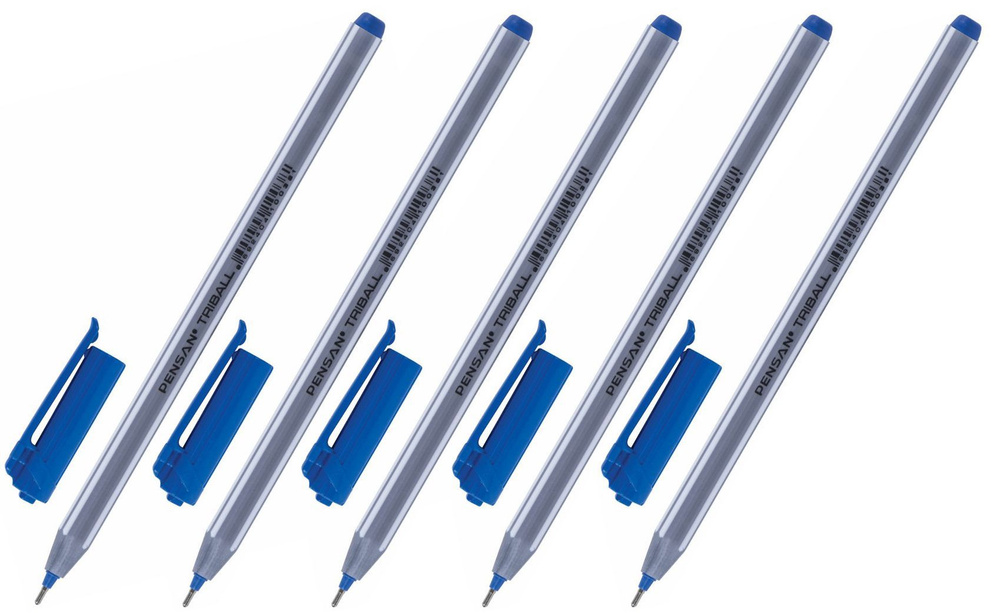 Pensan Ручка Шариковая, толщина линии: 0.5 мм, цвет: Синий, 5 шт.  #1
