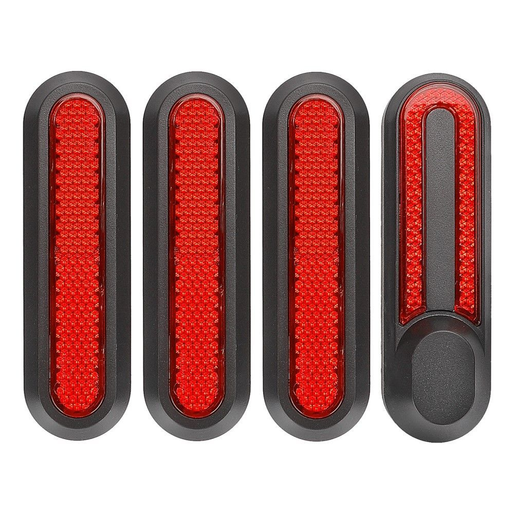 Боковые светоотражатели для электросамоката Xiaomi M365 / Pro / 1S - комплект 4 шт, красные  #1