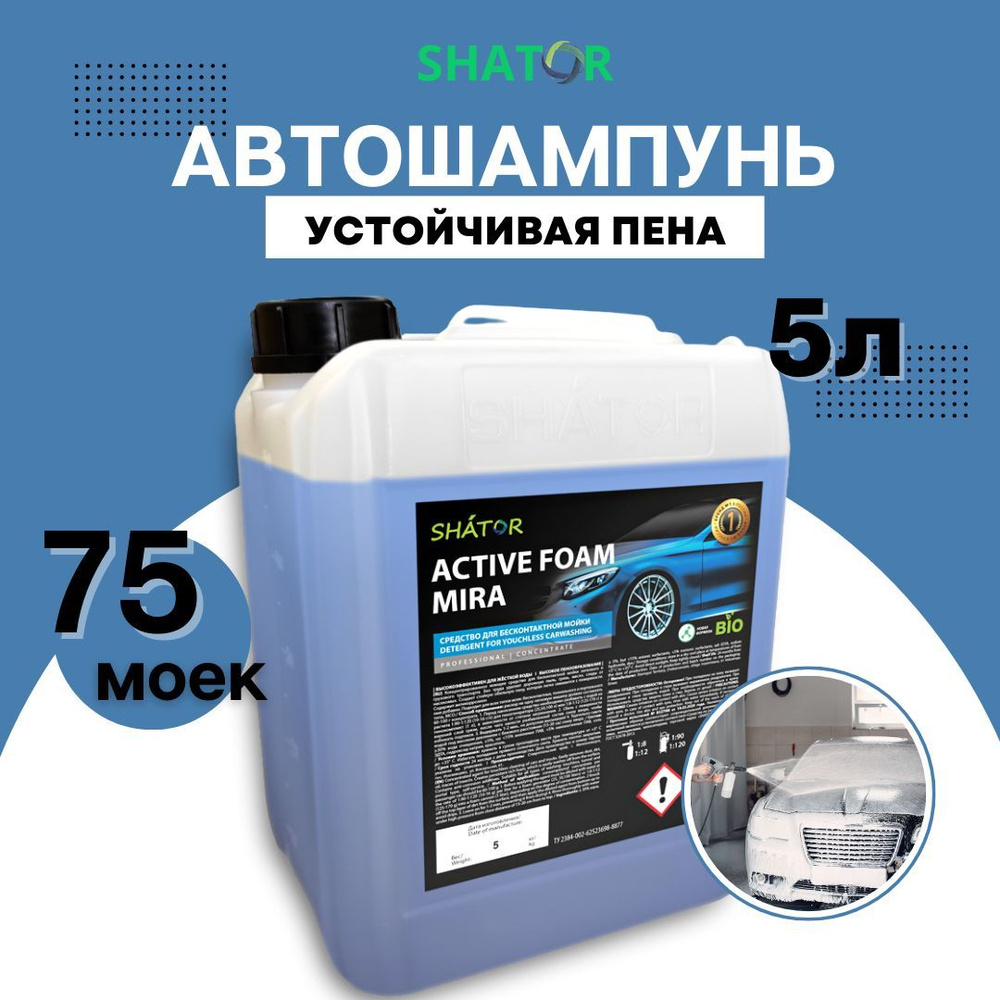 Автошампунь для бесконтактной мойки SHATOR /автохимия, активная пена  