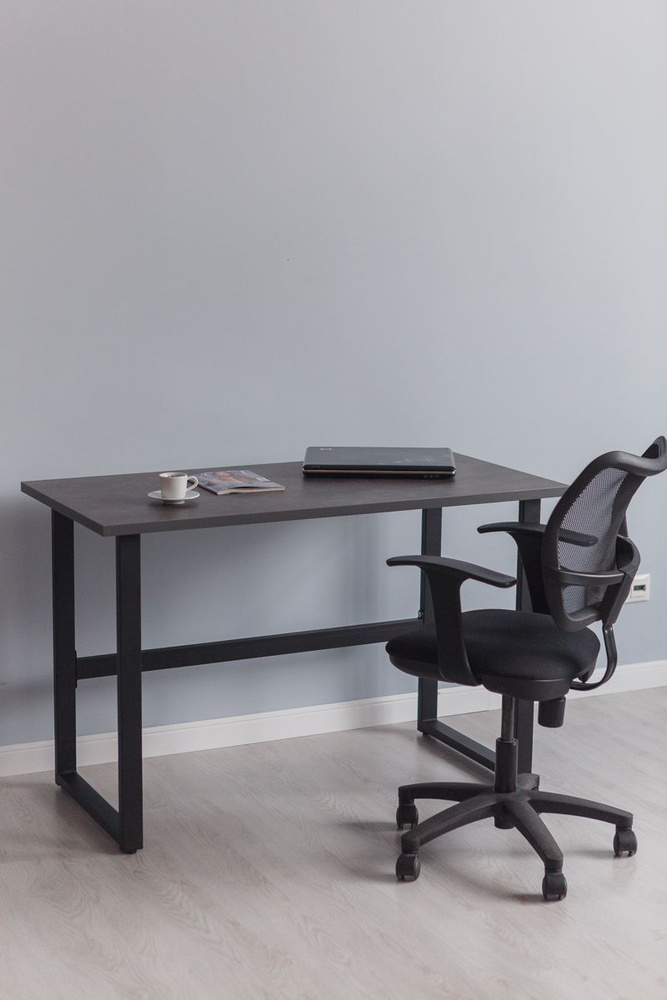 Стол компьютерный Good Desk Loft,размер 75х55х75 см, цвет ателье темный, цвет ножек черный  #1