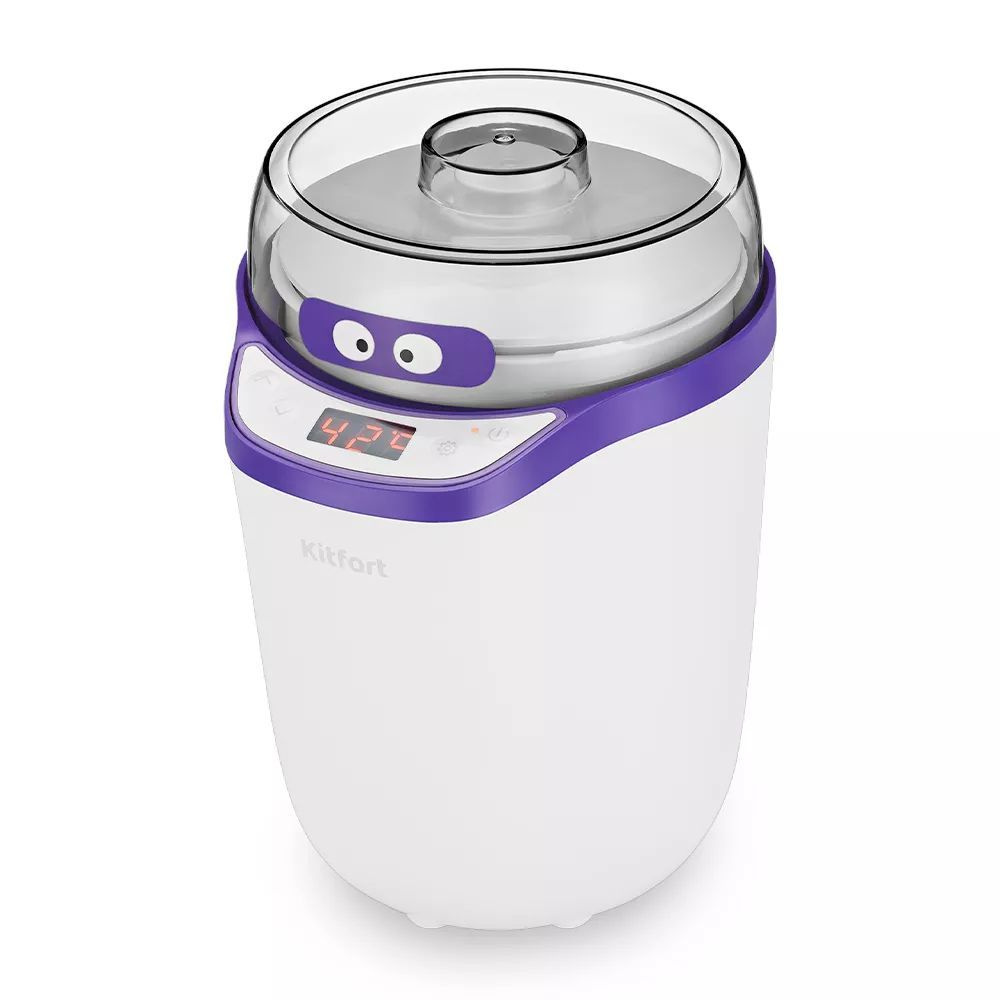 Йогуртница Kitfort КТ-2077-1, 25 Вт, 2 контейнера 1.6/1.8 л, регулировка времени и температуры, таймер, #1