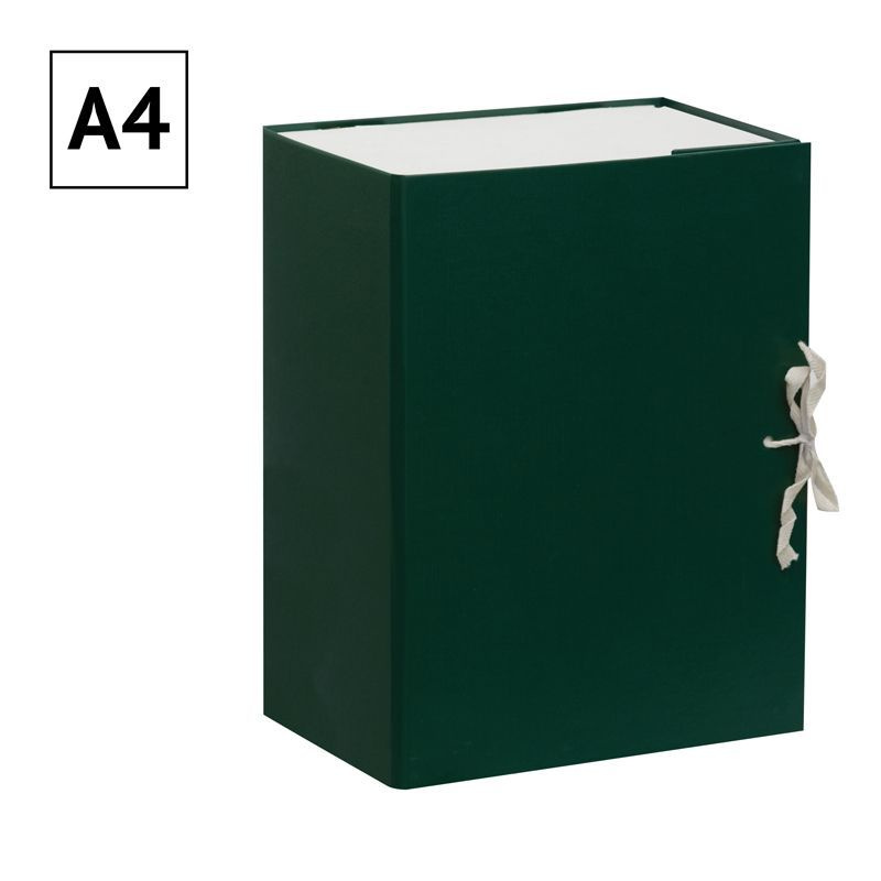 Короб архивный с завязками разборный, БВ, 150мм, зеленый, клапан микрогофрокартон, до 1400л, 5 штук. #1
