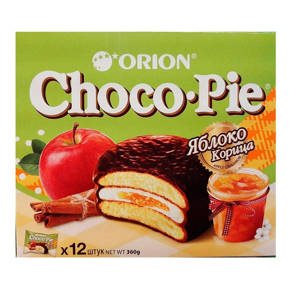 Пирожное Orion Choco Pie Яблоко и корица 360 г. #1