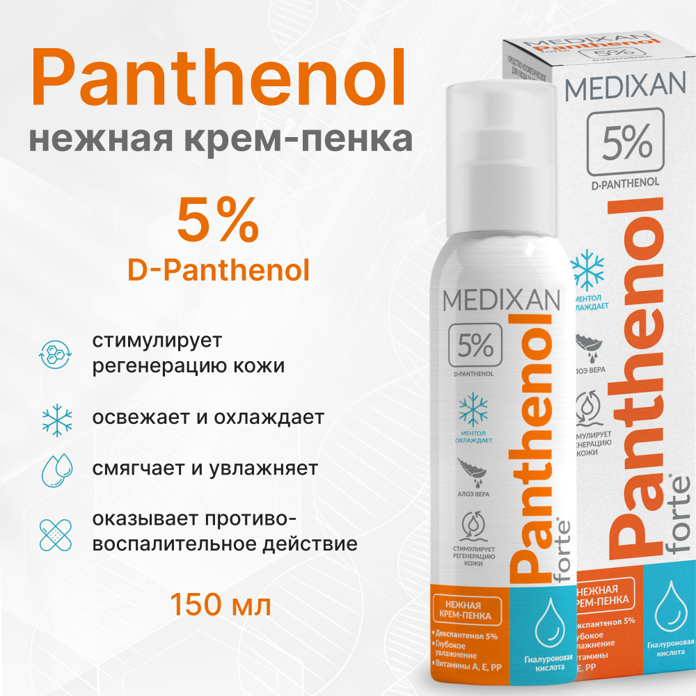 5506 MEDIXAN Пантенол 5% Forte NEW охлаждающий 150 мл кор. #1