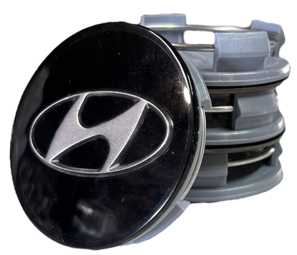 Колпачки заглушки на литые диски c логотипом ХЕНДАЙ FTHYC004 (52960-38300) - 60/56/10, 4шт  #1