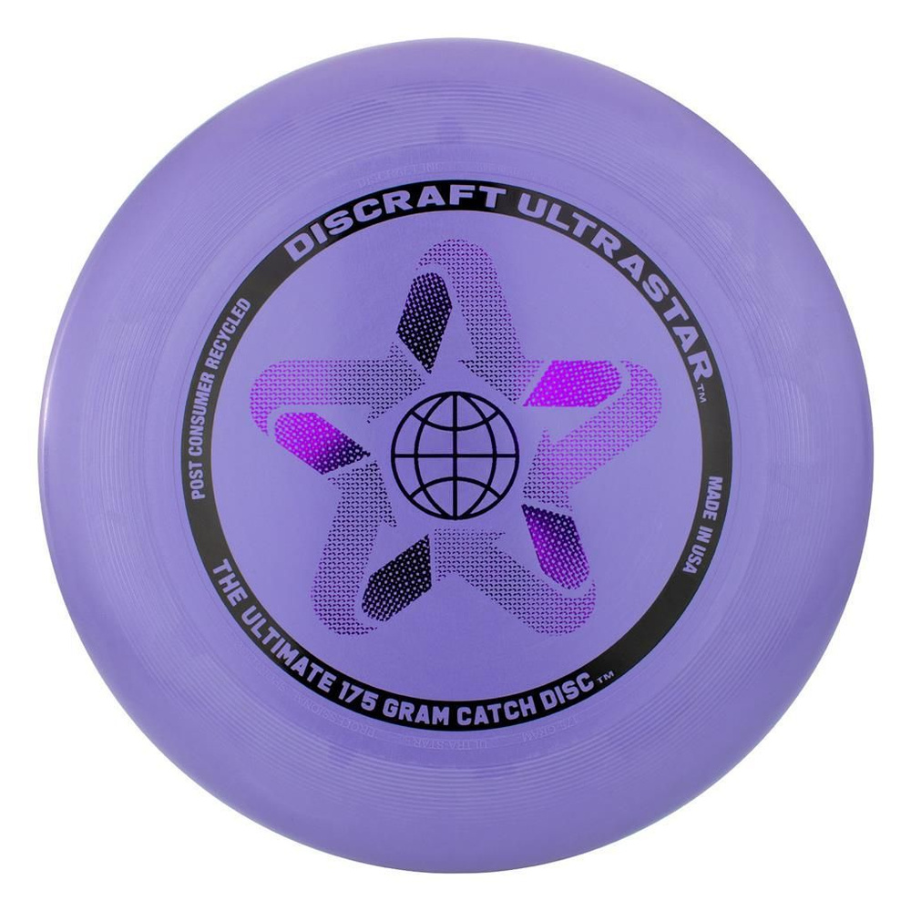 Диск Фрисби Discraft Ultra-Star Reсycled лаванда, летающая тарелка для алтимата из переработанного пластика #1