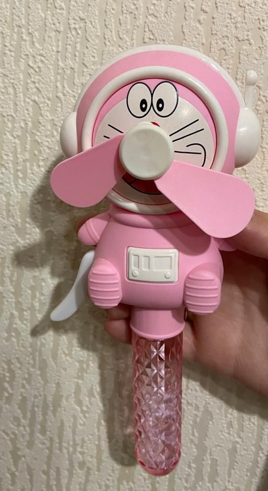Портативный вентилятор ручной вентилятор с мыльными пузырями, розовый  #1
