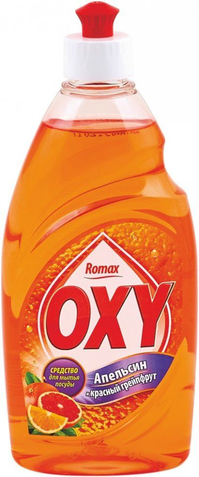 ROMAX Средство для мытья посуды "OXY" Апельсин и красный грейпфрут, 900 гр  #1