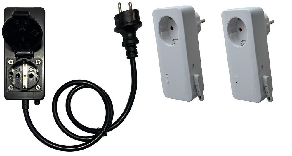 Комплект умная GSM-розетка Simpal WS250 и 2 ведомых подключаемых розетки Simpal T20-V2 с датчиком температуры #1