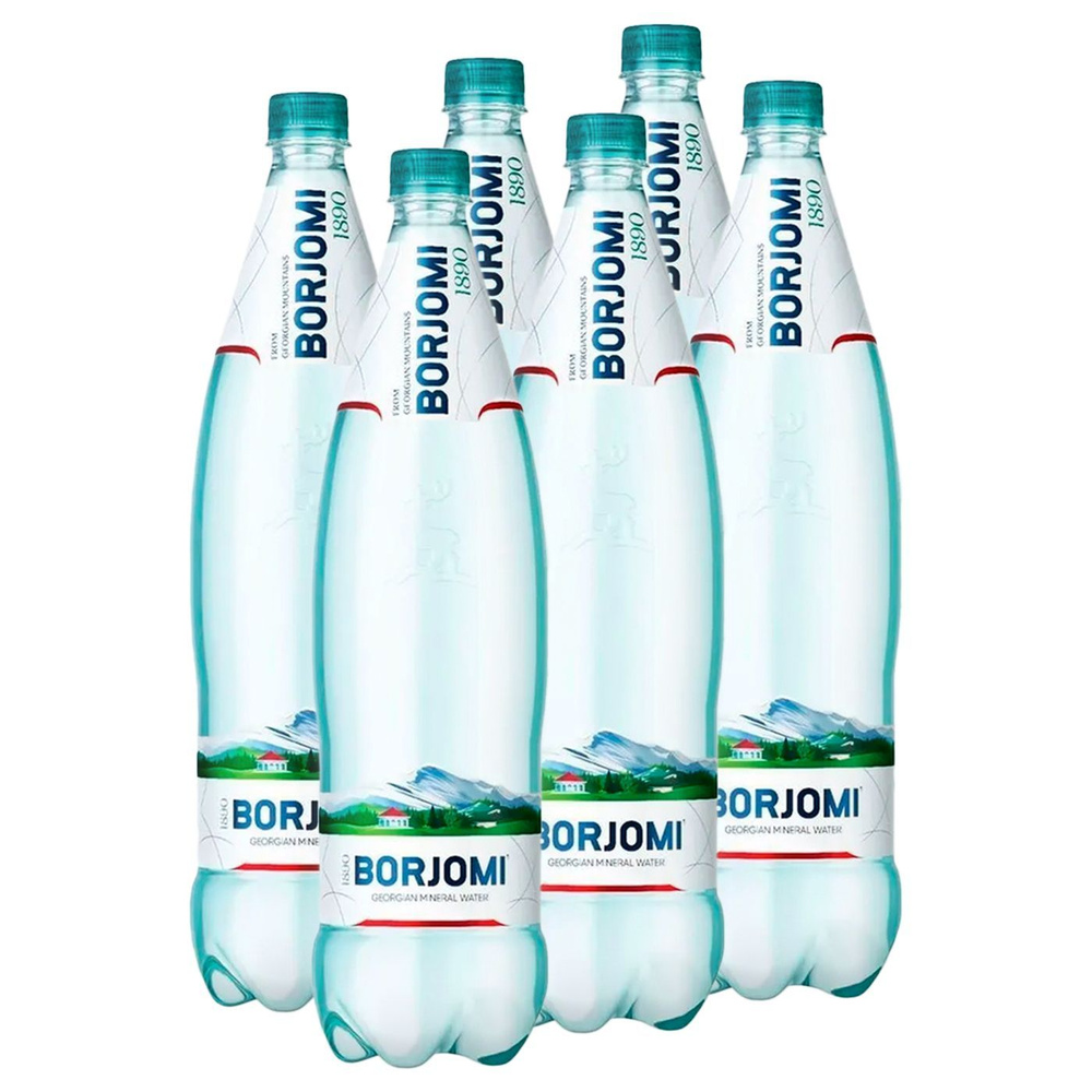 Минеральная вода Borjomi (Боржоми) газированная пэт 1,25 л, 6 шт  #1