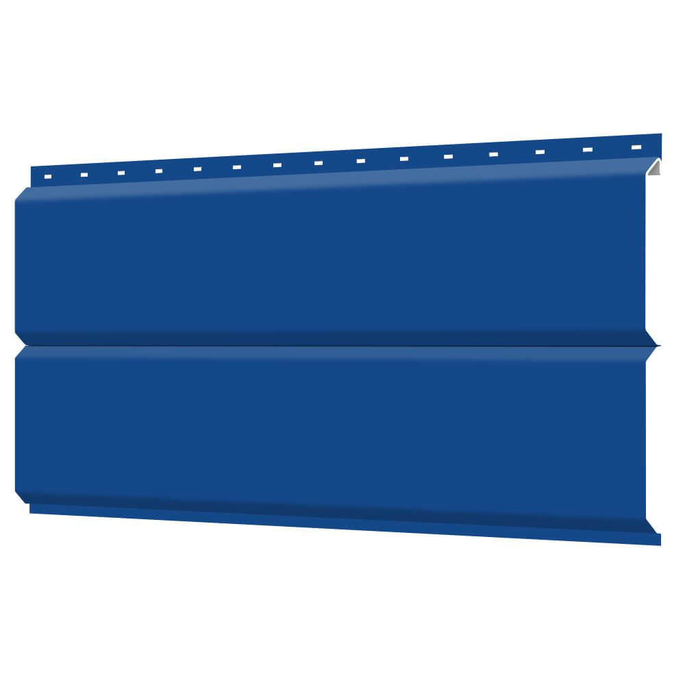 Сайдинг металлический ЕВРО-БРУС под брус RAL 5005 Синий Сигнал (уличный металлосайдинг ЭКОБРУС для отделки #1