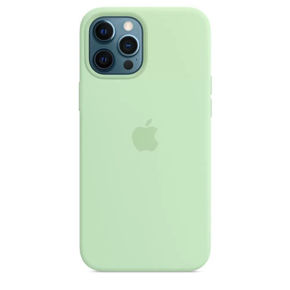 Чехол-накладка для iPhone 12, 12 Pro / Silicone Case MagSafe / Pistachio / Цветная анимация  #1