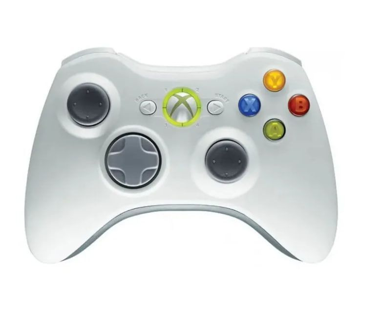 Геймпад XBox Беспроводной джойстик 360 / Wireless Controller White, белый  #1