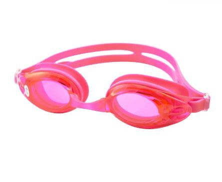 Очки для плавания детские взрослые защитные анти-ультрафиолетовые с футляром, розовые  #1