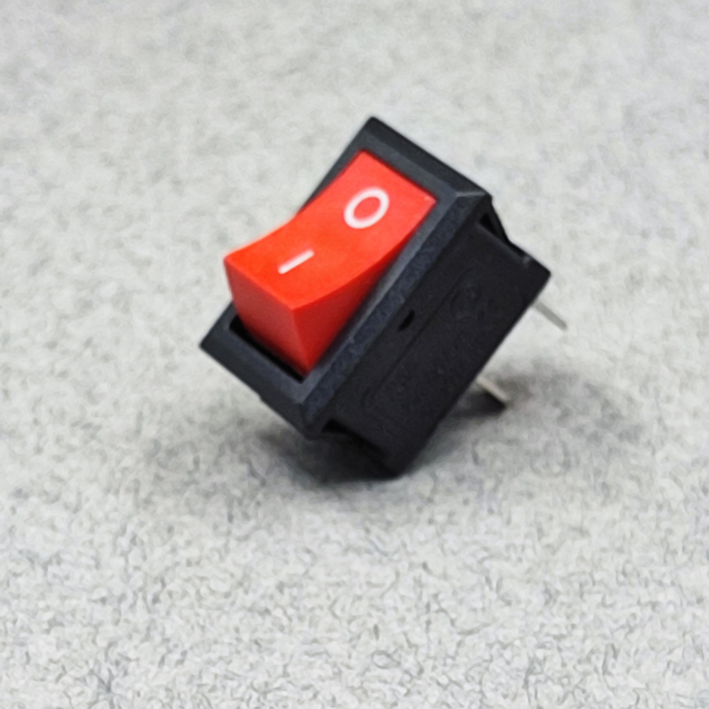 Выключатель для вытяжки 10А 2-pin KCD1 (Красный) #1