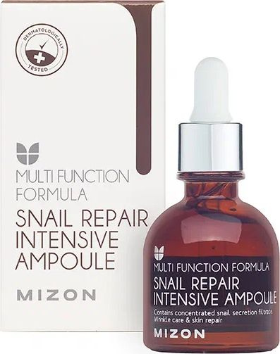 MIZON / Мизон Snail Repair Intensive Ampoule Сыворотка для лица ампульная увлажняющая с муцином улитки #1