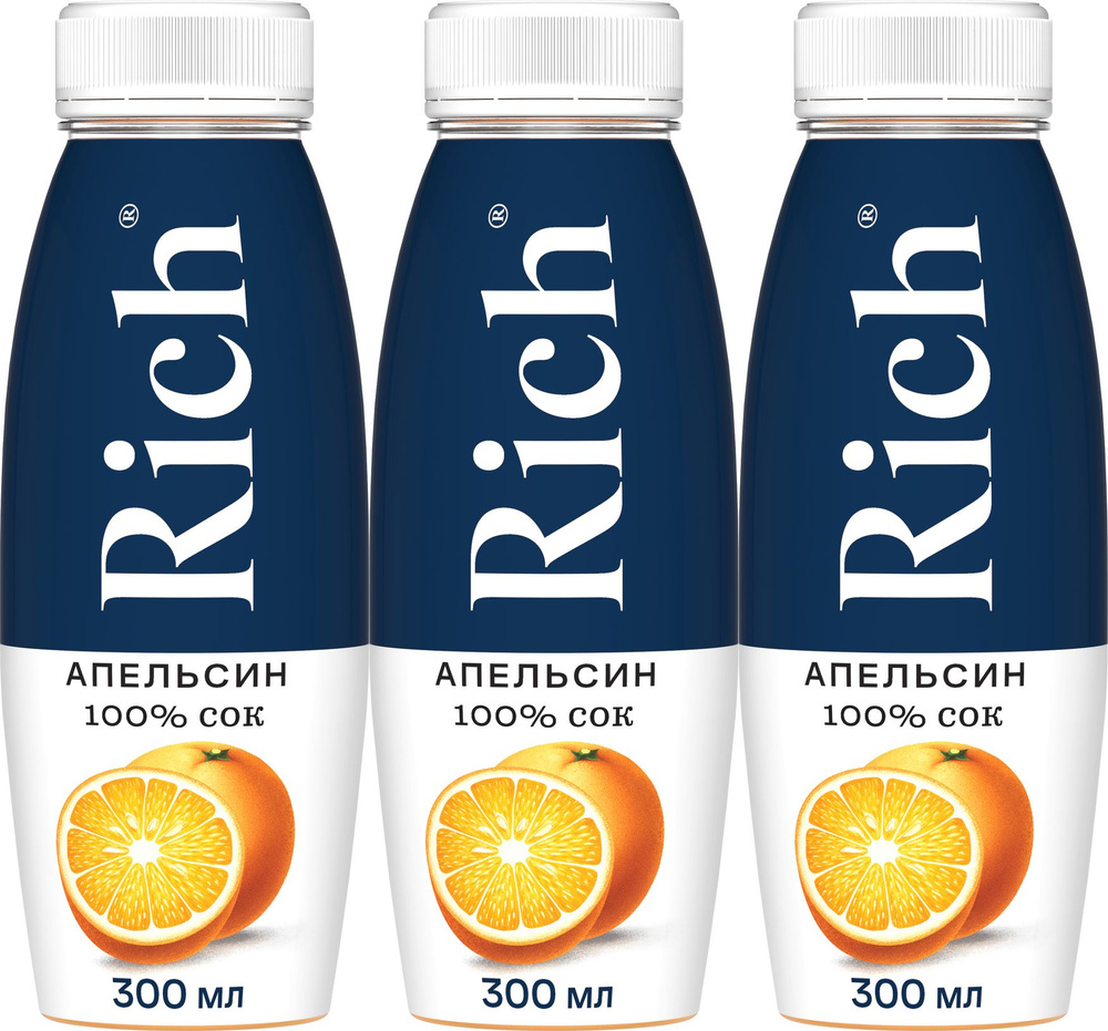 Нектар Rich апельсин-манго, комплект: 3 упаковки по 300 мл #1
