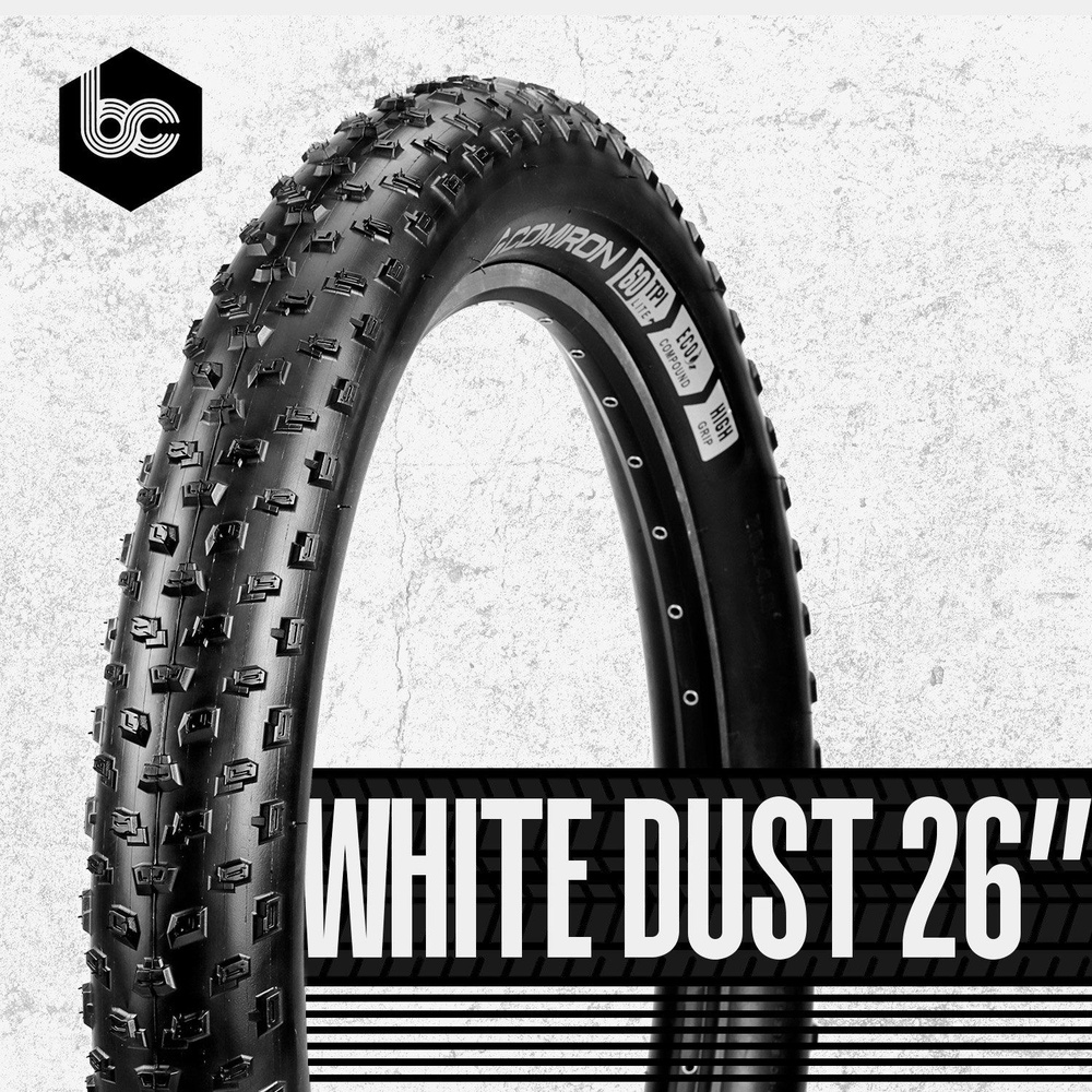 Покрышка для велосипеда кевларовая White Dust 26x4, 60 TPI, Soft Skin Extra Grip  #1